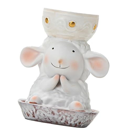 Handgefertigter Teelichthalter mit Cartoon-Schafen, Harz, Lamm, Weihnachtsdekoration, Kerzenständer für Kaminsims, Dekorationen, Harze, Teelichthalter Handgefertigter Teelichthalter mit Cartoon-Schafen, Harz, Lamm, Weihnachtsdekoration, Kerzenständer für Kaminsims, Dekorationen, Harze, Teelichthalter von Dasbsug