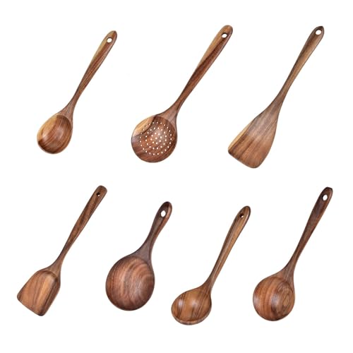 Holzspatel und Löffel-Kollektion, unverzichtbares Kochutensilien-Set für gesunde Mahlzeiten, Küchenwerkzeug, Holzlöffel und Spatel Set Holzspatel und Löffel-Kollektion, unverzichtbares Kochutensilien-Set für gesunde Mahlzeiten, Küchenwerkzeug, Holzlöffel und Spatel Set von Dasbsug