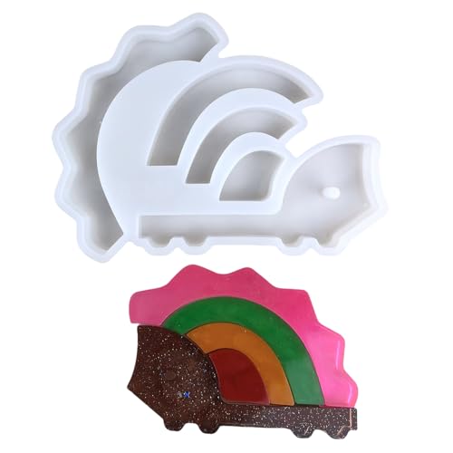 Igel-Silikonform, Puzzle-Spiel, Silikon-Epoxidharz-Formen, geeignet für kreative Geschenke und dekorative Gegenstände, Igel-Dekor-Form von Dasbsug
