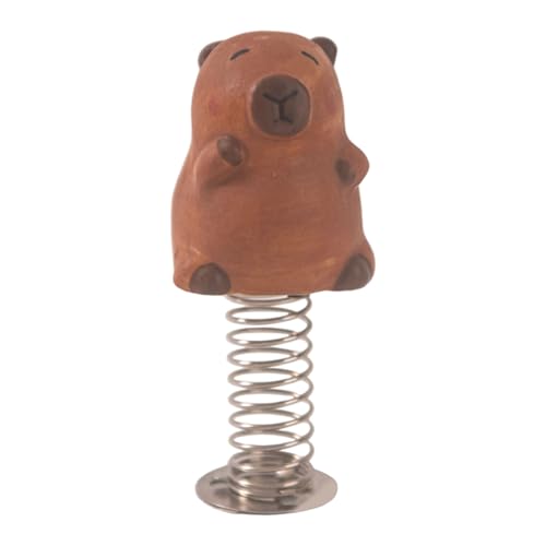 Interaktive Keramik-Tierfigur mit Metallfedersockel, Design für Zuhause, Büro, Schreibtisch, Auto, Armaturenbrett, Ornament, Keramik-Schreibtisch-Dekorationen von Dasbsug