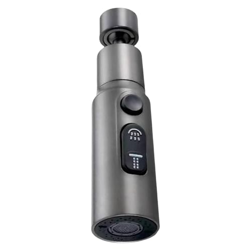 Küchenspüle-Sprühkopf mit 3 Funktionen, 360 Grad drehbar, Wasserhahnverlängerung, hocheffizienter Belüfter für einfache Reinigung, Wasserhahnbelüfter-Adapter Küchenspüle-Sprühkopf mit 3 Funktionen, 360 Grad drehbar, Wasserhahnverlängerung, hocheffizienter Belüfter für einfache Reinigung, Wasserhahnbelüfter-Adapter von Dasbsug