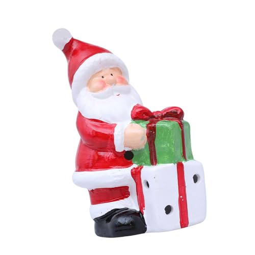 LED leuchtende Keramik-Weihnachtsfigur, Weihnachtsmann, Schneemann, Weihnachtsmann, Statue für Wohnzimmer, Esstisch, Regal, Display, Feste, beleuchtete Heimdekoration, Ornament von Dasbsug