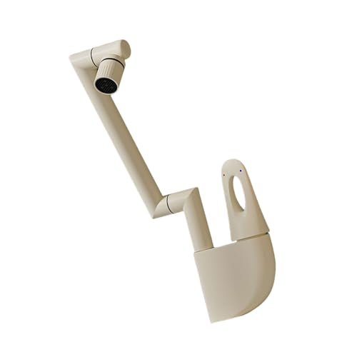 Luxuriöse Badezimmer-Waschbeckenarmatur mit einfacher Installation, moderner Wasserhahn, Warm- und Kaltwasserhahn mit drehbarem Arm, für Haus- und Hotelwaschtischarmatur von Dasbsug