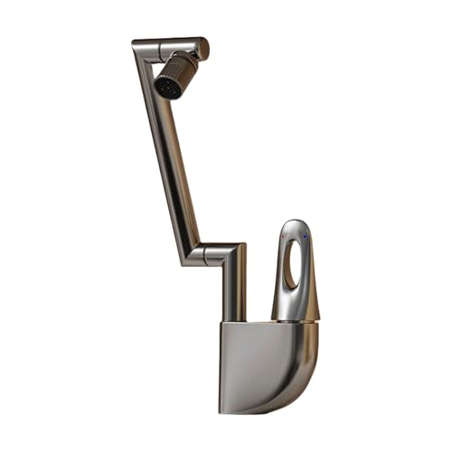 Luxuriöse Badezimmer-Waschbeckenarmatur mit einfacher Installation, moderner Wasserhahn, Warm- und Kaltwasserhahn mit drehbarem Arm, für Haus- und Hotelwaschtischarmatur von Dasbsug