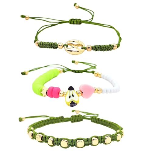 Modisches, handgefertigtes Accessoire mit einzigartigen Schweine-Nasenperlen und buntem Ton-Obst-Akzent, personalisierbarer Schmuck, 3 Stück Modisches, handgefertigtes Accessoire mit einzigartigen Schweine-Nasenperlen und buntem Ton-Obst-Akzent, personalisierbarer Schmuck, 3 Stück von Dasbsug