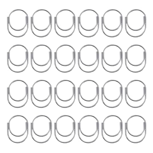 Multifunktions-Büroklammern, verschiedene Farben, Metall-Büroklammern, Aktenklammern, Metall-Lesezeichen, Clip für Büro, Schule, runde Papierklammern, 24 Stück Multifunktions-Büroklammern, verschiedene Farben, Metall-Büroklammern, Aktenklammern, Metall-Lesezeichen, Clip für Büro, Schule, runde Papierklammern, 24 Stück von Dasbsug