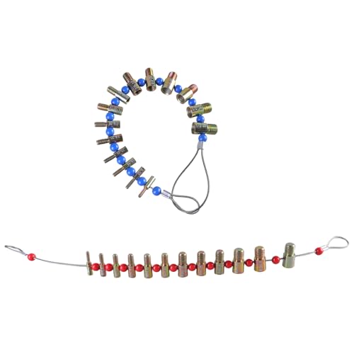 Mutter und Bolzen Gewindegröße Checker Bolzen Mutter Schraube Prüfwerkzeug Gewindetester Schraubenlehre mit 30,5 cm und 14 metrischem Konstruktionswerkzeug von Dasbsug