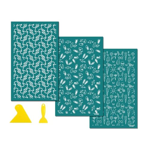 Ostern-Siebdruck-Schablonen, wiederverwendbar, für Ohrringe, bedruckt, schöne Kaninchen, Netz-Transfers, Ton, Netz, Transfers aus Osterseide für Ohrringe Ostern-Siebdruck-Schablonen, wiederverwendbar, für Ohrringe, bedruckt, schöne Kaninchen, Netz-Transfers, Ton, Netz, Transfers aus Osterseide für Ohrringe von Dasbsug