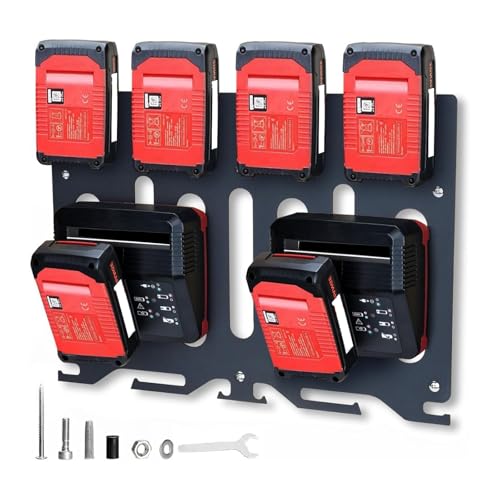 Platzsparende Metall-Wandhalterung für Elektrowerkzeug-Ladegeräte, Batteriespeicherung, sichere Halterung, Garagen-Organizer, Ladegerät-Halterung Platzsparende Metall-Wandhalterung für Elektrowerkzeug-Ladegeräte, Batteriespeicherung, sichere Halterung, Garagen-Organizer, Ladegerät-Halterung von Dasbsug