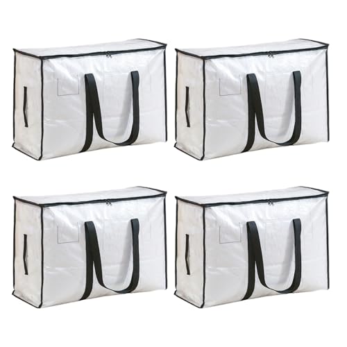 Robuste Aufbewahrungstasche mit Netzgriff, durchsichtig, übergroß, wasserdicht, für saisonale Kleidung, Bettwäsche, Organisation, tragbare Aufbewahrungstasche für Reisen Robuste Aufbewahrungstasche mit Netzgriff, durchsichtig, übergroß, wasserdicht, für saisonale Kleidung, Bettwäsche, Organisation, tragbare Aufbewahrungstasche für Reisen von Dasbsug