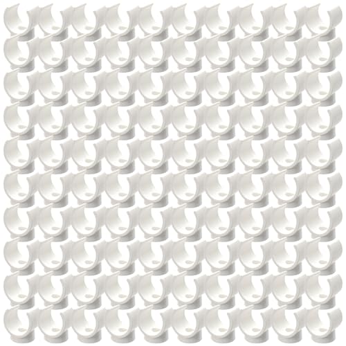 Robuste Rohrschellen, U-förmige Rohrschellen, Wasserbefestigung, Schlauchhalter für PVC-Wasser- und Schläuche, 100 Stück von Dasbsug