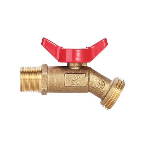Schwerlast Messing Wasserhahn Wetterfestem Messing Zapfen 0 5 Zoll Mann Bis 3/4 Zoll Männlicher Adapter Für Gartenschlauch Verwenden Leckdeliekugelventile von Dasbsug