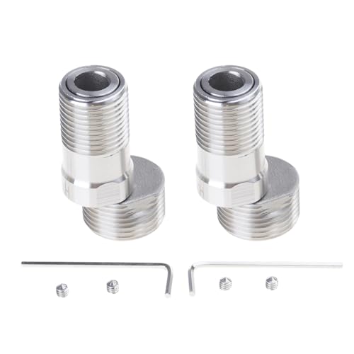Set Von 2 Einstellbaren Edelstahl Duscharmanschlüssen 360 Grad Rotation Für Badezimmer Installation Edelstahl Duschadapter von Dasbsug