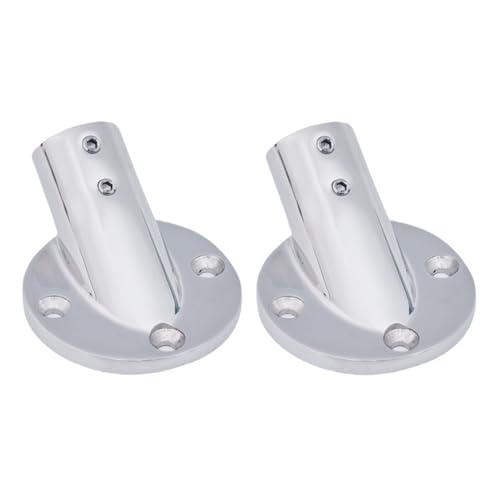 Set mit 2 praktischen, robusten Edelstahl-Rohrhalterungen, Zubehör für lange Nutzungsdauer, Widerstand, abgewinkelte Rohrverschraubung von Dasbsug