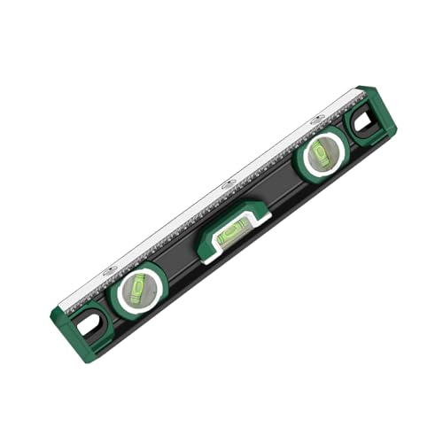 Starke Aluminium-Wasserwaage mit Griff, multifunktionales Werkzeug für Metalloberflächen und Bauaufgaben von Dasbsug