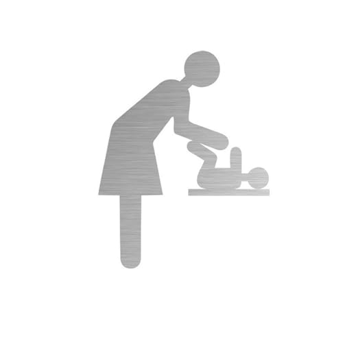 Toilettenschild für Geschäft, Badezimmerschilder mit doppelseitigem Klebeband für Büro, Edelstahl, Wickelstation, Toilette für Geschäft Toilettenschild für Geschäft, Badezimmerschilder mit doppelseitigem Klebeband für Büro, Edelstahl, Wickelstation, Toilette für Geschäft von Dasbsug