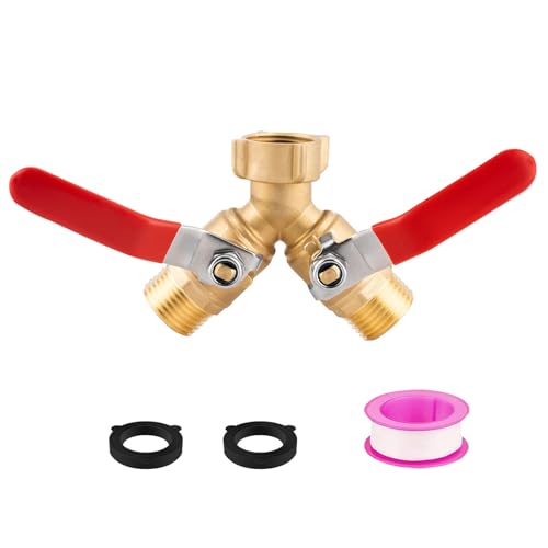 Tragbarer, robuster Messing-Wasserhahn-Umsteller mit doppelter Wasserflussregelung für Gartenbewässerungssysteme im Freien, Camping-Wasserschlauch-Adapter Tragbarer, robuster Messing-Wasserhahn-Umsteller mit doppelter Wasserflussregelung für Gartenbewässerungssysteme im Freien, Camping-Wasserschlauch-Adapter von Dasbsug