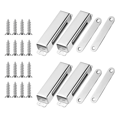 Türstopper aus Edelstahl, automatische Verschlüsse für Kleiderschrank, Schrank, Küche, Badezimmer, 4 Stück Türstopper aus Edelstahl, automatische Verschlüsse für Kleiderschrank, Schrank, Küche, Badezimmer, 4 Stück von Dasbsug