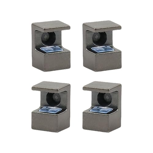 Verstellbare Mehrzweck-Glas-Klemmhalter für Vitrinen, Schränke und Paneele, aus stabilen Zinken-Legierungsglas-Klemmen, 4 Stück Verstellbare Mehrzweck-Glas-Klemmhalter für Vitrinen, Schränke und Paneele, aus stabilen Zinken-Legierungsglas-Klemmen, 4 Stück von Dasbsug