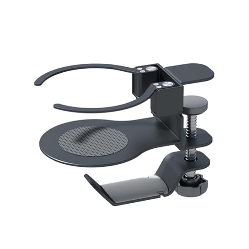 Verstellbarer 2-in-1-Getränkehalter mit 360° drehbarem Headsets-Aufhänger, Haken für Büro, Gaming-Schreibtische, 5 kg Hakenbelastung, verstellbar unter dem Schreibtisch, Headset-Halter Verstellbarer 2-in-1-Getränkehalter mit 360° drehbarem Headsets-Aufhänger, Haken für Büro, Gaming-Schreibtische, 5 kg Hakenbelastung, verstellbar unter dem Schreibtisch, Headset-Halter von Dasbsug