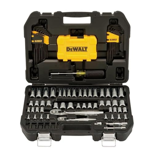 DEWALT DWMT73801 108-teiliges 14/38DR Steckschlüssel-Set PTA, Gemischt, Mehrfarbig/Meereswellen (Ocean Tides), One Size von DEWALT