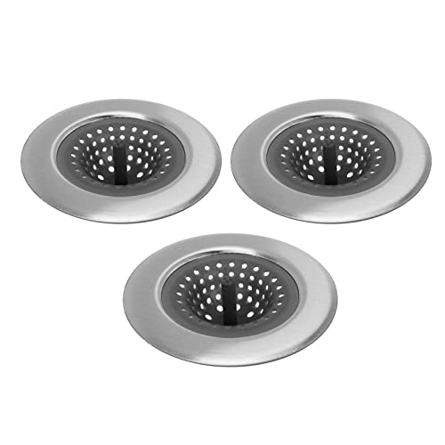 Dasertoe 3 Stück Edelstahl Silikon Sieb Bodenablauf Abdeckung Stopfen Anti-Blocking Wasser Haarfänger Filter Küche für -Up Regular Abflüsse von Dasertoe