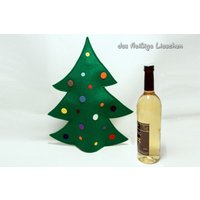 Filzhusse Flaschenüberzug Weihnachtsbaum von DasfleissigeLieschen