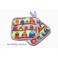 Topflappen Eule Süßes Set Eulenmotiv von DasfleissigeLieschen