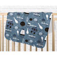 Babydecke Personalisiert Weltraum Geschenke Neugeborenen Geschenk Decke Planet Baby Shower Wachs Wachsen Junge Monogramm von DashingFoxCo