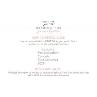 Bauernhof Baby Erste Weihnachtsverzierung, Personalisierte Weihnachtstraktor-Feiertags-Baby-Verzierung Bauernhof Baby Erste Weihnachtsverzierung, Personalisierte Weihnachtstraktor-Feiertags-Baby-Verzierung von DashingFoxCo