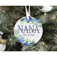 Personalisierte Weihnachtsverzierung Geschenk Für Mutter Oder Großeltern Von Enkel Kindern, Weihnachtsbaum-Andenken von DashingFoxCo