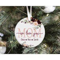 Personalisierte Weihnachtsverzierung Geschenk Für Mutter Oder Großeltern Von Enkel Kindern, Weihnachtsbaum-Andenken von DashingFoxCo
