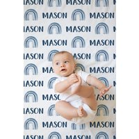 Regenbogen Personalisierte Baby Name Decke, Personalisierte Geschenk, Benutzerdefinierte Nach Hause Kommen, Geschlecht Neutral Krankenhaus Dusche von DashingFoxCo