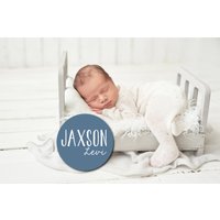 Rundes Holz Baby Namensschild Aus Personalisierte Name Neugeborene Ankündigung Benutzerdefinierte Rustikale Kinderzimmer Zeichen Dekor von DashingFoxCo