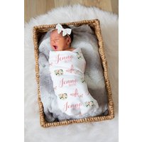 Schmetterling Personalisierte Swaddle, Baby-Schmetterling-Decke, Benutzerdefinierte Name Decke, Krankenhausdecke, Baby-Dusche-Geschenk, Namensdecke von DashingFoxCo