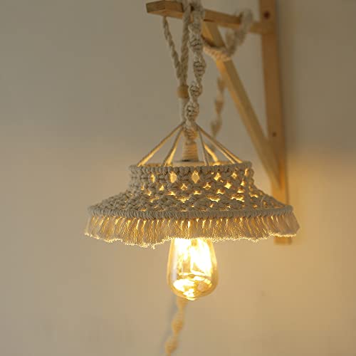 Dasing Makramee Lampenschirm Boho HäNgende Pendelleuchte Abdeckung Modernes BüRo Schlafzimmer Wohnzimmer Kinderzimmer BöHmische Haus Dekoration von Dasing