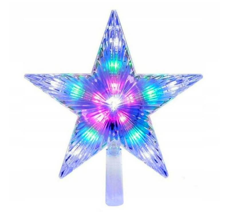Daskoo Christbaumspitze Weihnachtsbaumspitze LED Christbaumschmuck Pentagramm-Stern RGB von Daskoo