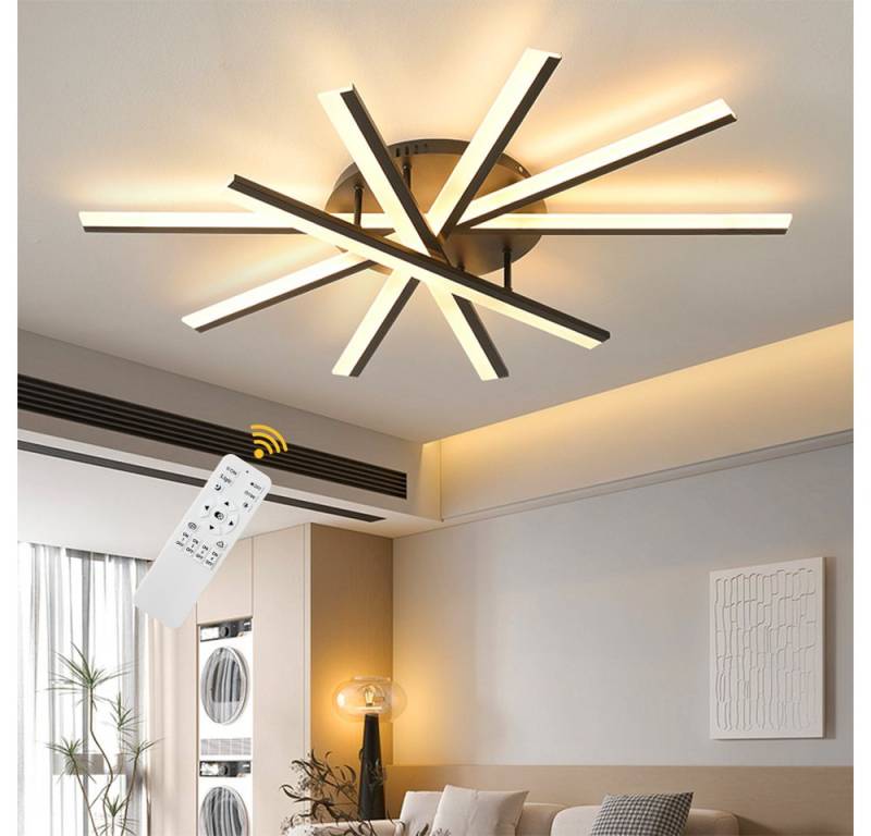Daskoo Deckenleuchte LED Deckenleuchte Moderne Deckenlampe Dimmbar Wohnzimmer Schlafzimmer, LED fest integriert, LED Deckenleuchte von Daskoo