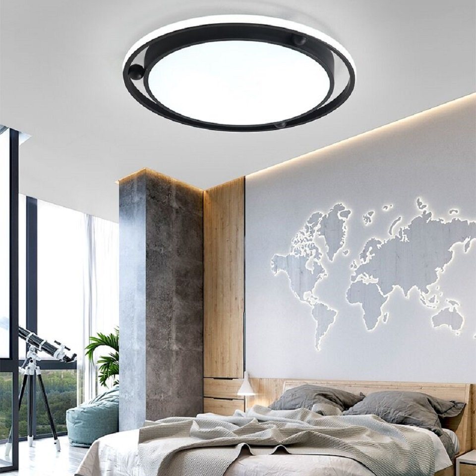 Daskoo Deckenleuchten 38W Modern LED Deckenlampe mit Fernbedienung Dimmbar Schlafzimmer, LED fest integriert, Warmweiß/Neutralweiß/Kaltweiß, LED Deckenleuchte stufenlos dimmbar Daskoo Deckenleuchten 38W Modern LED Deckenlampe mit Fernbedienung Dimmbar Schlafzimmer, LED fest integriert, Warmweiß/Neutralweiß/Kaltweiß, LED Deckenleuchte stufenlos dimmbar von Daskoo