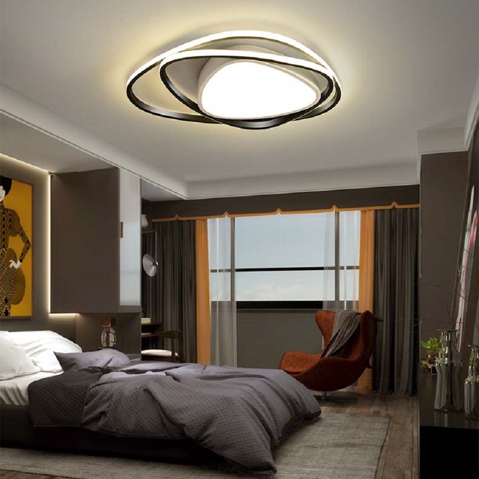 Daskoo Deckenleuchten 42W Modern LED Deckenlampe mit Fernbedienung Dimmbar Schlafzimmer, LED fest integriert, Warmweiß/Neutralweiß/Kaltweiß, LED Deckenleuchte stufenlos dimmbar von Daskoo