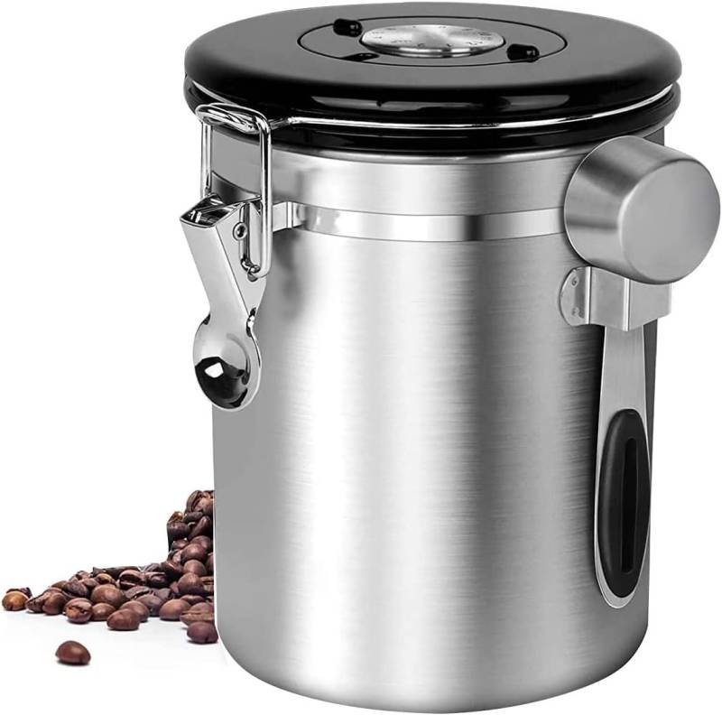 Daskoo Kaffeedose Kaffeedose Luftdicht Edelstahl Behälter 2800ML Kaffeebohnen von Daskoo