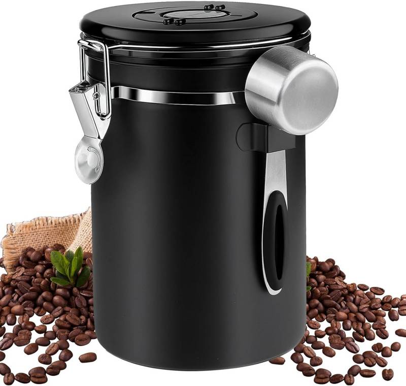 Daskoo Kaffeedose Kaffeedose Luftdicht Edelstahl Behälter 2800ML Kaffeebohnen von Daskoo