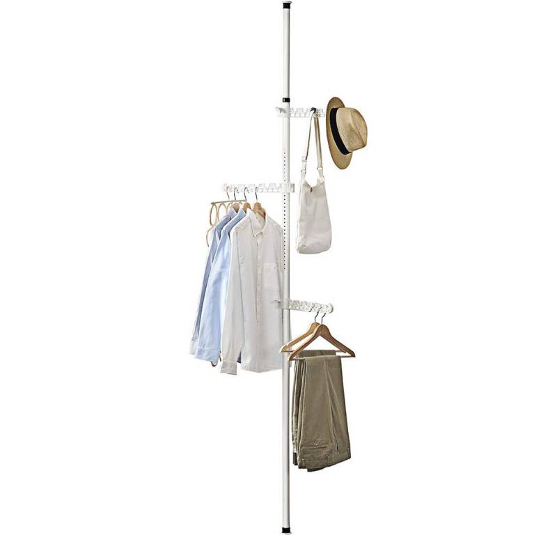 Daskoo Kleiderständer Verstellbare Wäschestange, Kleiderständer,Kleiderbügel,DIY-Spannstange von Daskoo