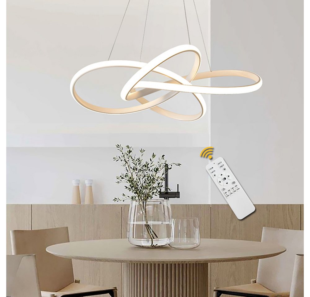 Daskoo LED Pendelleuchte LED Pendelleuchte Pendellampe,Stufenlos Dimmbare Deckenleuchte 56W von Daskoo