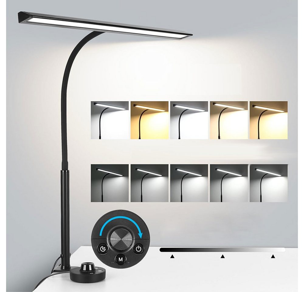 Daskoo LED Schreibtischlampe Schreibtischlampe 24W 13.5CM LED Schreibtischlampe Dimmbar für Office, LED fest integriert, Kaltweiß, Naturweiß, Warmweiß Daskoo LED Schreibtischlampe Schreibtischlampe 24W 13.5CM LED Schreibtischlampe Dimmbar für Office, LED fest integriert, Kaltweiß, Naturweiß, Warmweiß von Daskoo