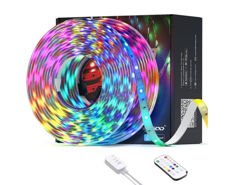 Daskoo LED Stripe LED Lichtleisten 10M RGB 5050 LED Streifen mit IR-Fernbedienung, Einstellbarer Farbwechsel von Daskoo
