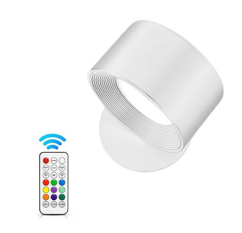 Daskoo LED Wandleuchte LED Wandleuchte Innen Wandlampe RGB Wandleuchte Nachttischlampe, 360 Grad drehbare Wandleuchte Daskoo LED Wandleuchte LED Wandleuchte Innen Wandlampe RGB Wandleuchte Nachttischlampe, 360 Grad drehbare Wandleuchte von Daskoo