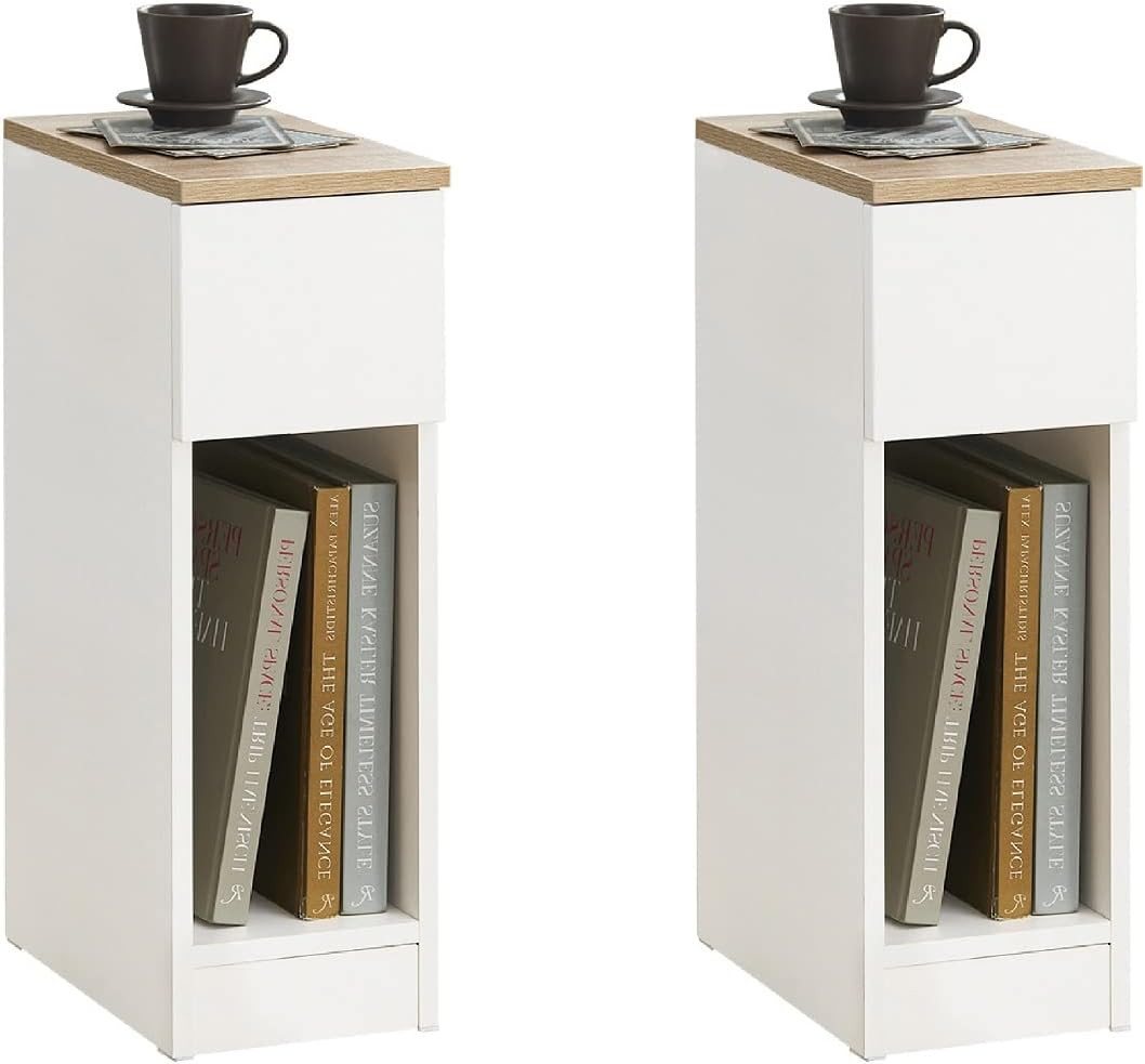 Daskoo Nachttisch Nachttisch 2er Set mit 1 Schublade für Boxspringbett Sofatisch von Daskoo