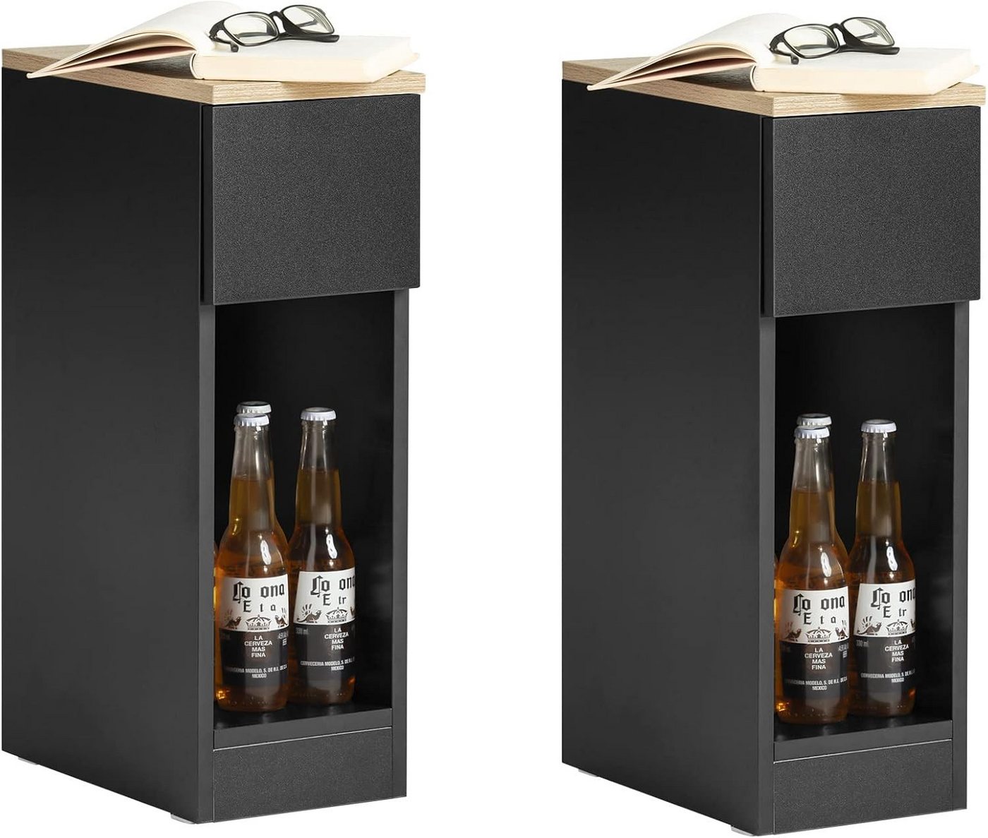 Daskoo Nachttisch Nachttisch 2er Set mit 1 Schublade für Boxspringbett Sofatisch von Daskoo