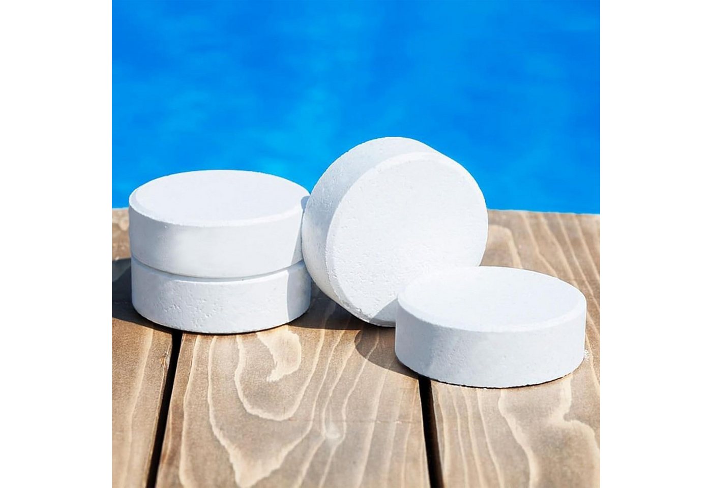 Daskoo Poolpflege 4Pcs Schwimmbad Chlortabletten 200G Multifunktion Tabs Chlor für Pool, 200g Daskoo Poolpflege 4Pcs Schwimmbad Chlortabletten 200G Multifunktion Tabs Chlor für Pool, 200g von Daskoo